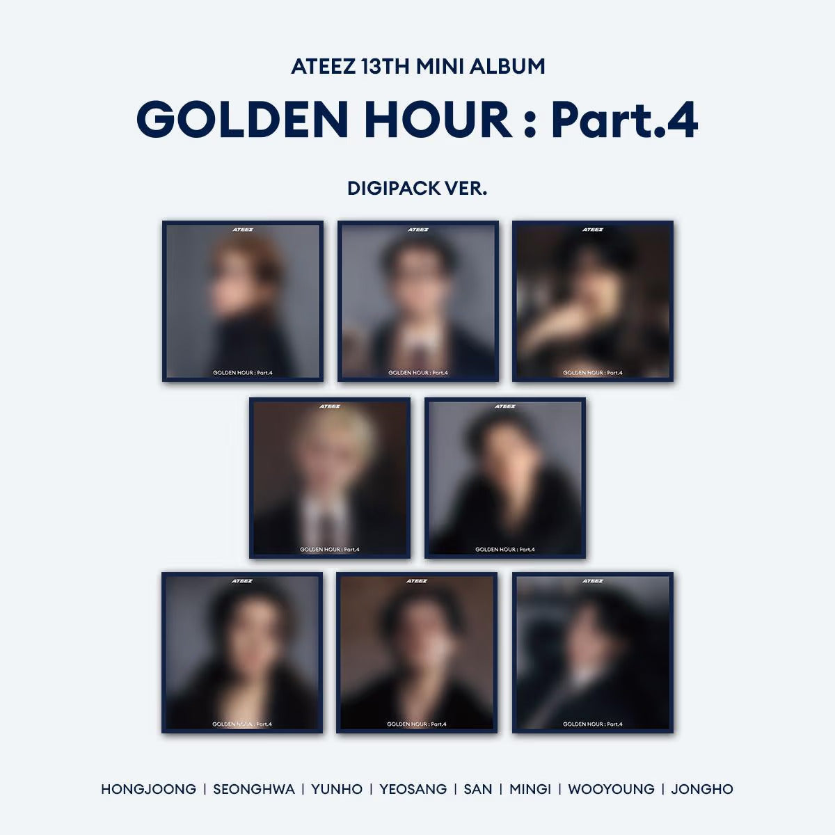 Ateez 13th mini album 'Golden Hour: Part.4' digipack album cover