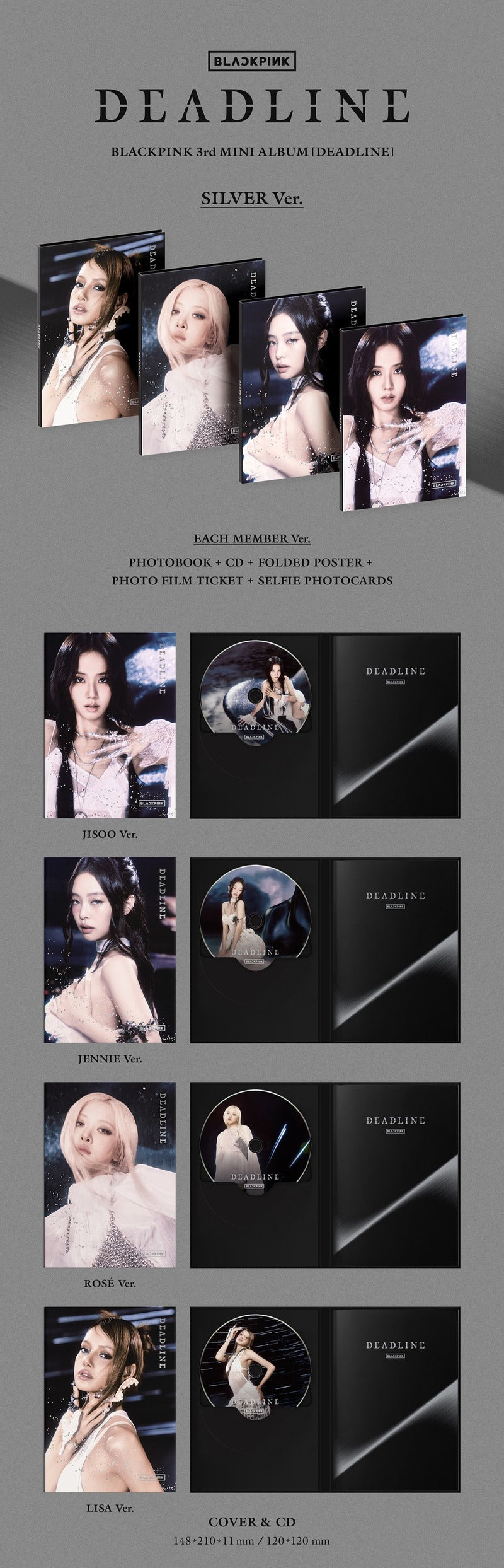 BLACKPINK 3rd mini album [DEADLINE] SILVER ver. album inclusion