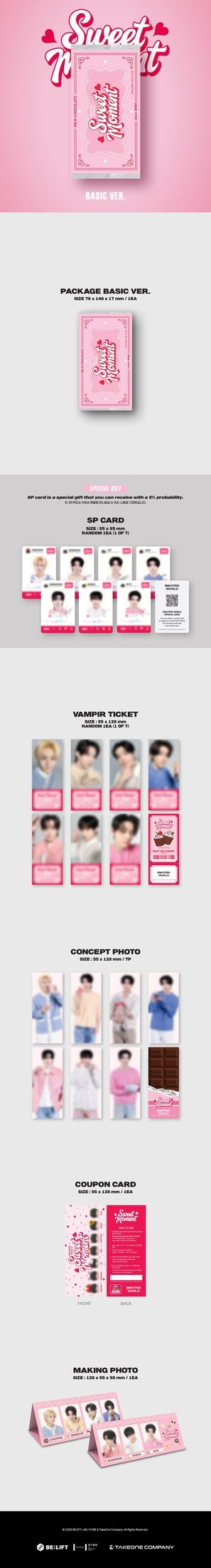 ENHYPEN WORLD COUPON CARD COLLECTION [SWEET MOMENT] (Basic ver.) inclusion