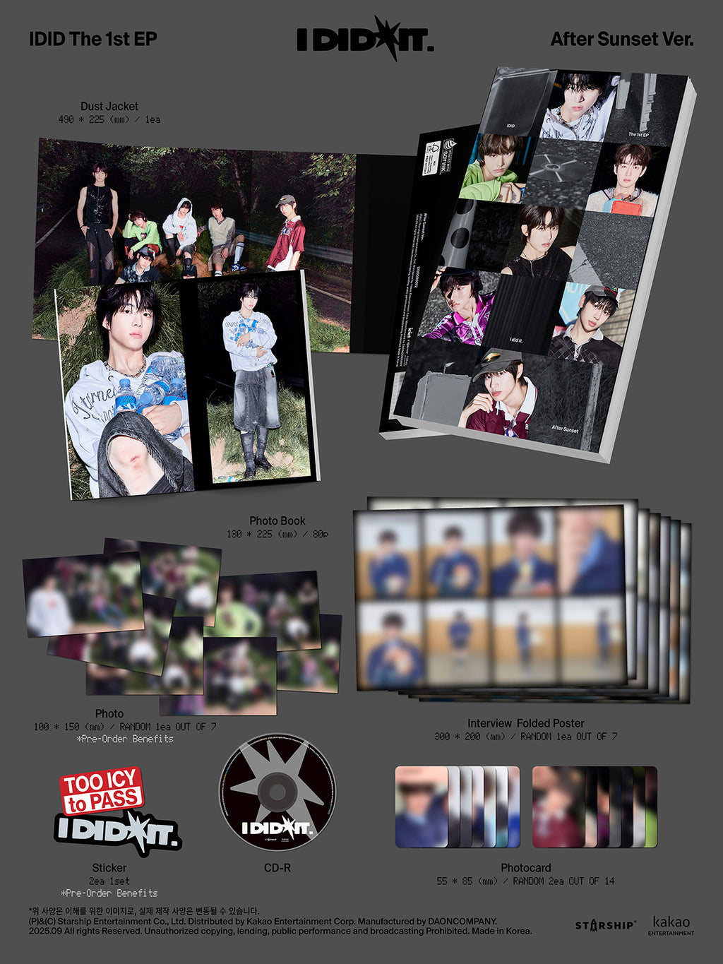 IDID 1st EP [I did it] after sunset ver album inclusion