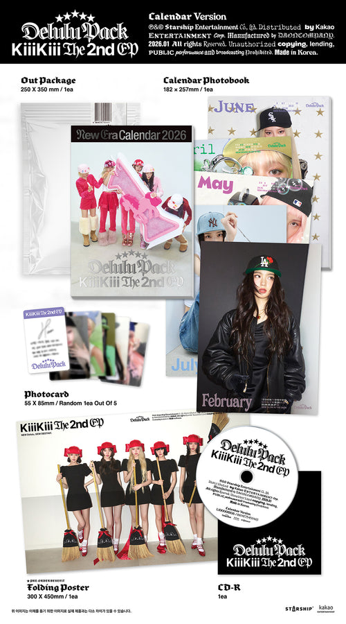 KiiiKiii 2nd EP [Delul Pack] Calendar version album inclusion
