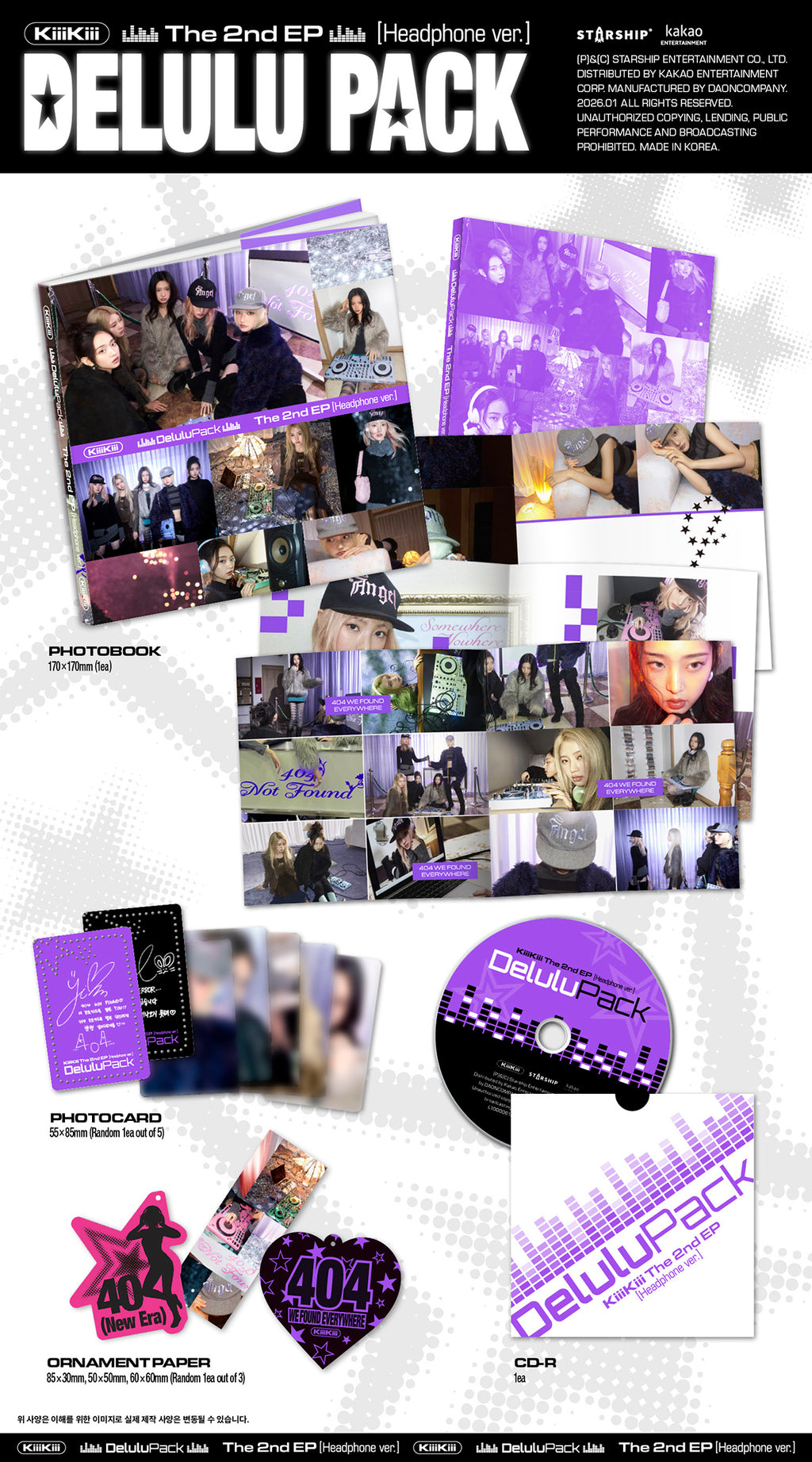 KiiiKiii 2nd EP [Delul Pack] Headphone version album inclusion
