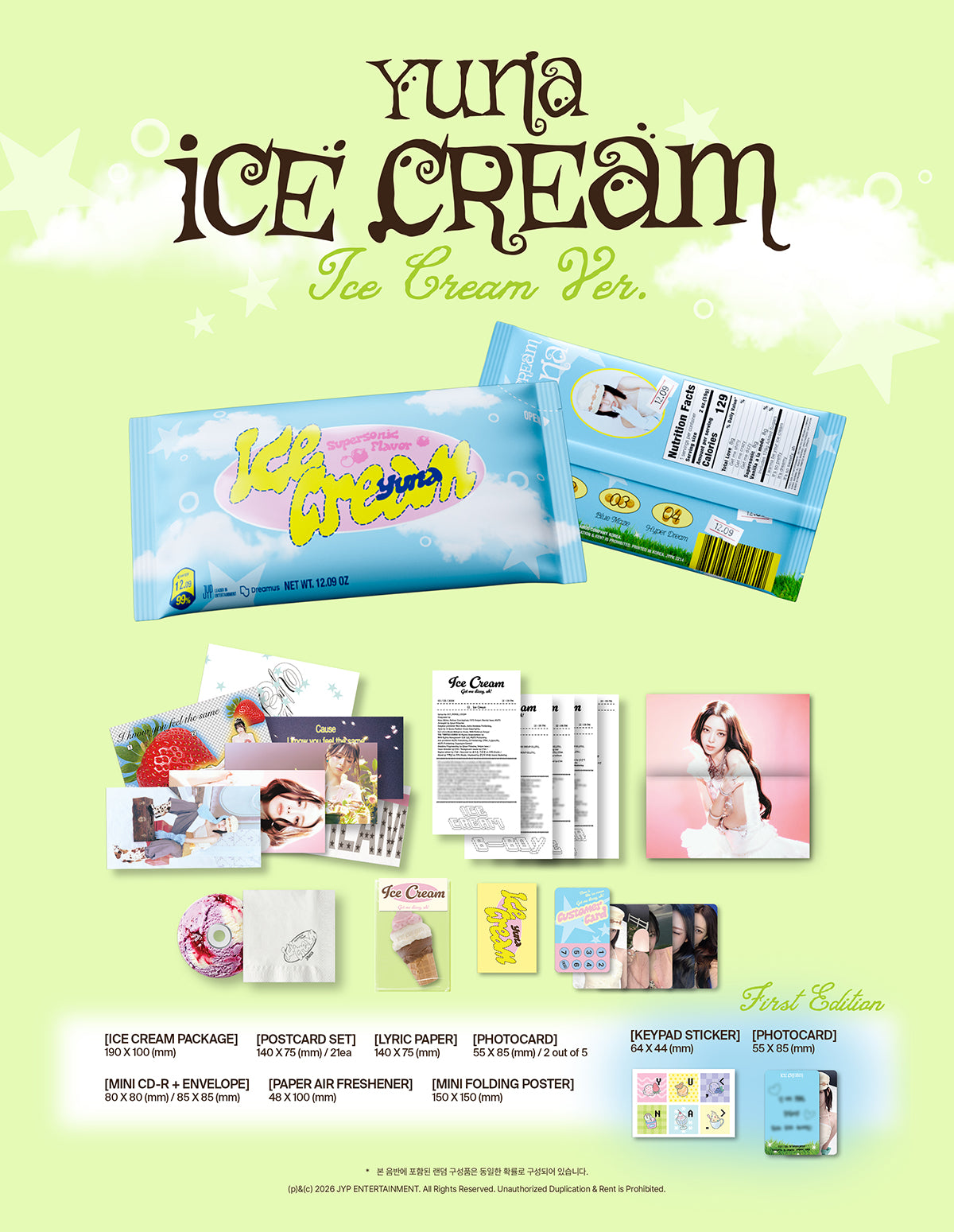 [Pre-order/POB] YUNA(ITZY) [Ice Cream] (Ice Cream Ver.)