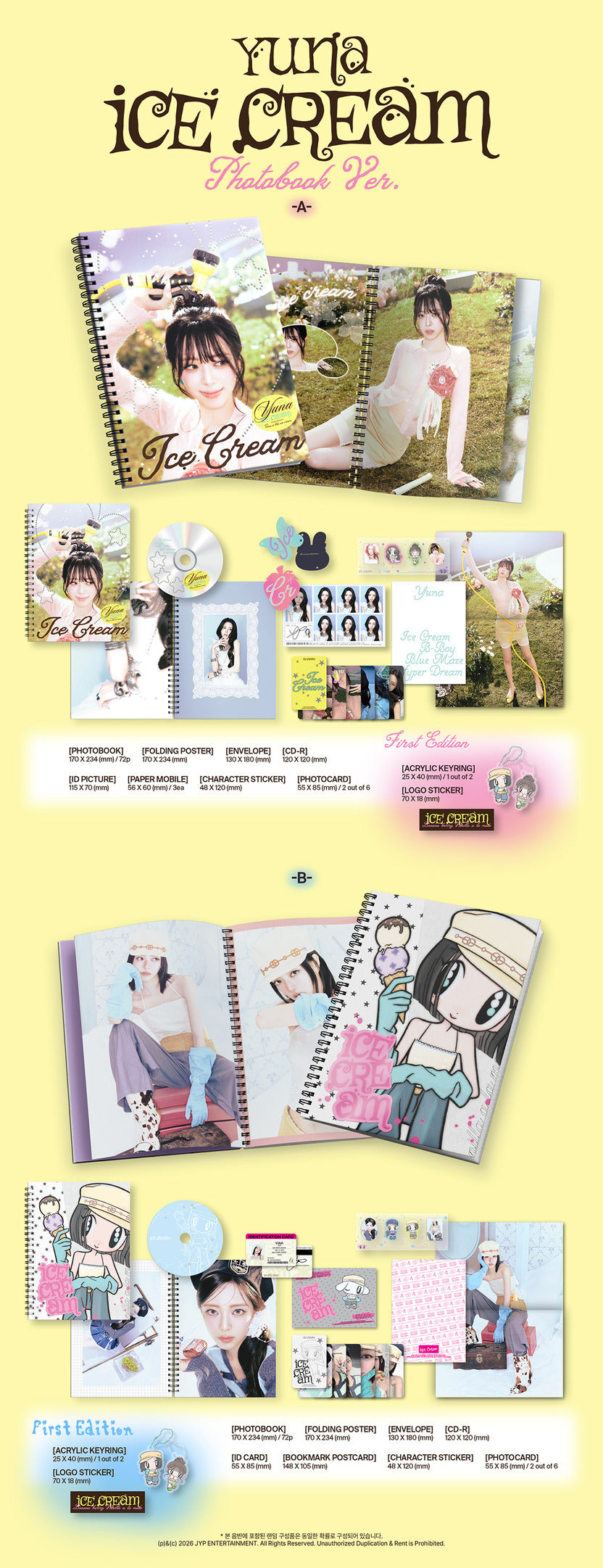 [Pre-order/POB] YUNA(ITZY) [Ice Cream] (Photobook Ver.)